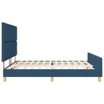 vidaXL Cadre de lit avec tête de lit Bleu 180 x 200 cm tissu