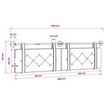 vidaXL Tête de lit suspendue Noir Velours