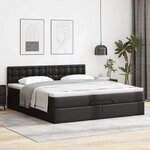 vidaXL Cadre de lit ottoman avec matelas noir 180x200 cm similicuir