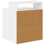 vidaXL Maison pour chat Blanc Brillant 42 5 x 40 x 53 5 cm