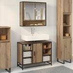 vidaXL Cabinet de salle de bain Chêne artisanal 80 x 33 x 60 cm