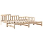 vidaXL Lit de jour avec gigogne et tiroirs sans matelas 90x190 cm