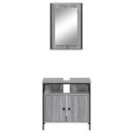 vidaXL Ensemble de meubles de salle de bain 2 Pièces Sonoma gris