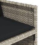 vidaXL Ensemble à manger de jardin et coussins 9 Pièces gris clair rotin