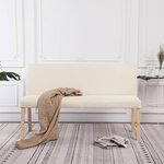 vidaXL Banc 139 5 cm Crème Polyester