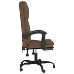 vidaXL Fauteuil de massage inclinable de bureau Marron Tissu