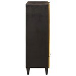 vidaXL Meuble d'appoint avec tiroir Noir et or 60 x 33.5 x 100 cm