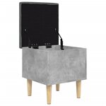 vidaXL Banc de rangement gris béton 42x42x46 cm bois d'ingénierie