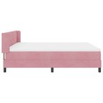 vidaXL Lit à ressorts avec matelas noir 100x200 cm en velours Rose