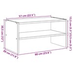 vidaXL Étagère à chaussures empilable chêne artisanal 60x30x30 5 cm