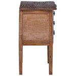 vidaXL Coffre de rangement 48 x 35 x 64 cm Bois de Mahogany Massif