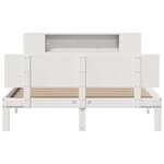 vidaXL Lit bibliothèque sans matelas blanc 150x200 cm bois pin massif