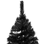 vidaXL Arbre de Noël artificiel pré-éclairé et boules noir 240 cm PVC