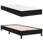 vidaXL Lit à ressorts avec matelas Noir 80 x 220 cm tissu
