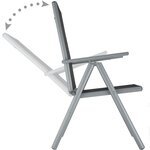 Salon de jardin aluminium 6 places gris clair 2108109