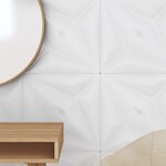 vidaXL Panneaux muraux 48 Pièces blanc 50x50 cm XPS 12 m² étoile