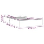vidaXL Cadre de lit blanc bois massif 90x200 cm