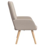 Fauteuil Relaxant VidaXL en Tissu Peluche Gris Clair