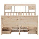 vidaXL Lit bibliothèque sans matelas 140x200 cm bois massif de pin