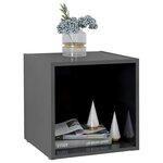 vidaXL Meubles TV 4 Pièces gris brillant 37x35x37 cm bois d’ingénierie