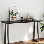 vidaXL Dessus de table bois massif traité bordure assortie