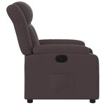 vidaXL Fauteuil inclinable électrique Marron foncé Tissu