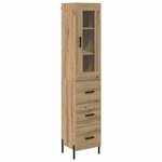 vidaXL Haut Armoire avec tiroir Chêne artisanal 34 5 x 34 x 180 cm