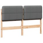 vidaXL Tête de lit capitonnée Marron et gris clair 120 cm Pin massif