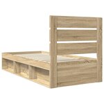 vidaXL Cadre de lit Sonoma 100 x 200 cm Bois de pin massif