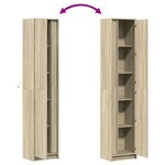 vidaXL Buffet haut LED chêne sonoma 41 5x32 5x200 cm bois d’ingénierie