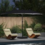 vidaXL Parasol de jardin Anthracite 385 x 209 x 244 cm tissu