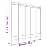 vidaXL Cloison de séparation 5 panneaux Marron 200x200 cm Tissu