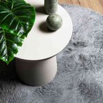 vidaXL Tapis shaggy à poils longs NAVARRA gris argenté 300x200 cm