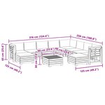 vidaXL Ensemble de canapés d'extérieur avec coussin 11 Pièce Marron