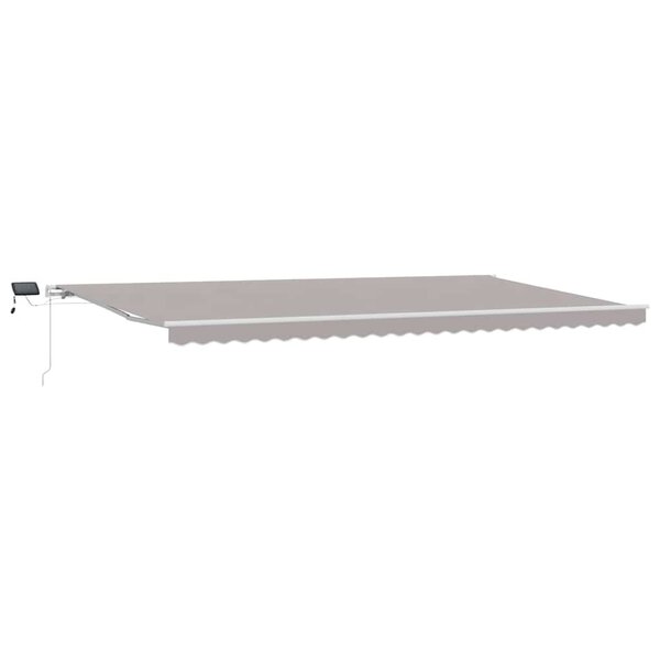 vidaXL Auvent Rétractable Gris clair 600 × 300 cm Tissu et acier