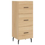 vidaXL Buffet haut Chêne sonoma 34 5x34x180 cm Bois d'ingénierie