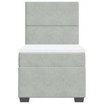 vidaXL Sommier à lattes de lit et matelas Gris clair 80x200 cm Velours