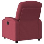 vidaXL Fauteuil inclinable électrique Rouge bordeaux Tissu
