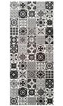 Tapis de Cuisine carreaux de Ciment 90 x 130 cm - Noir
