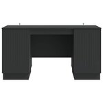vidaXL Bureau avec étagère Noir 142 5 x 50 x 75 cm Bois d'ingénierie