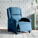 vidaXL Fauteuil inclinable électrique bleu velours