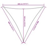 vidaXL Voile d'ombrage gris clair 4x4x4 m 100  polyester oxford