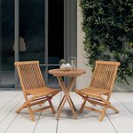 vidaXL Ensemble à manger de jardin 3 Pièces Bois de teck massif