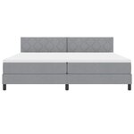 vidaXL Lit à ressorts avec matelas et LED gris clair 200x200 cm en tissu