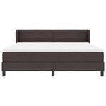 vidaXL Lit boxspring avec matelas Marron foncé 180 x 200 cm tissu