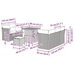 vidaXL Ensemble de canapé de jardin 8 Pièces Beige polyrotin