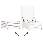 vidaXL Salon de jardin 5 Pièces blanc bois massif de pin