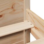 vidaXL Lit bibliothèque sans matelas 200x200 cm bois massif de pin