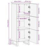 vidaXL Buffet de Rangement avec étagère Marron 40 x 33 x 110 cm