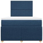 vidaXL Sommier à lattes de lit avec matelas Bleu 120x200 cm Tissu